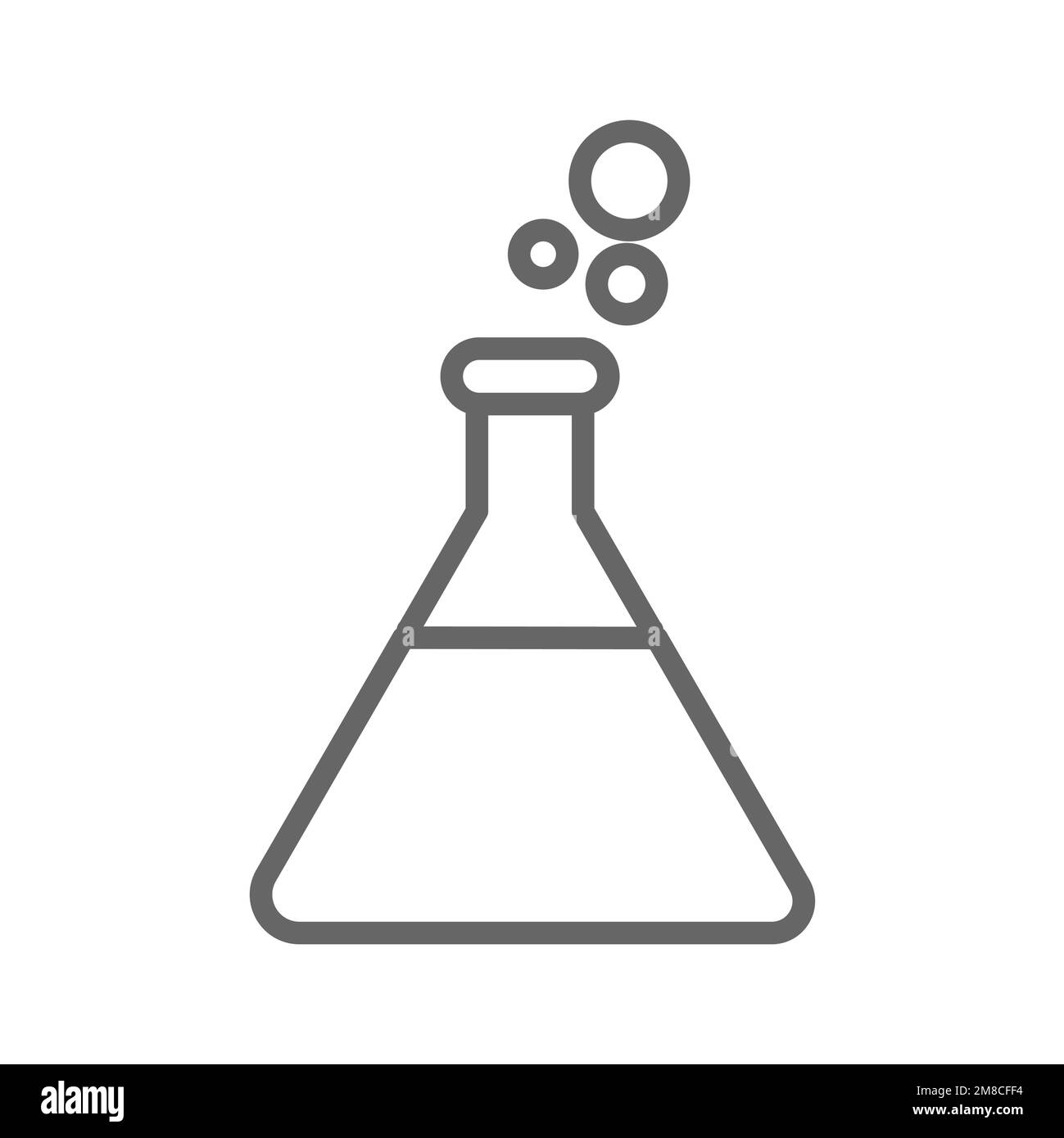 Chemical reagent bottle line icon, common graphic resources, vector