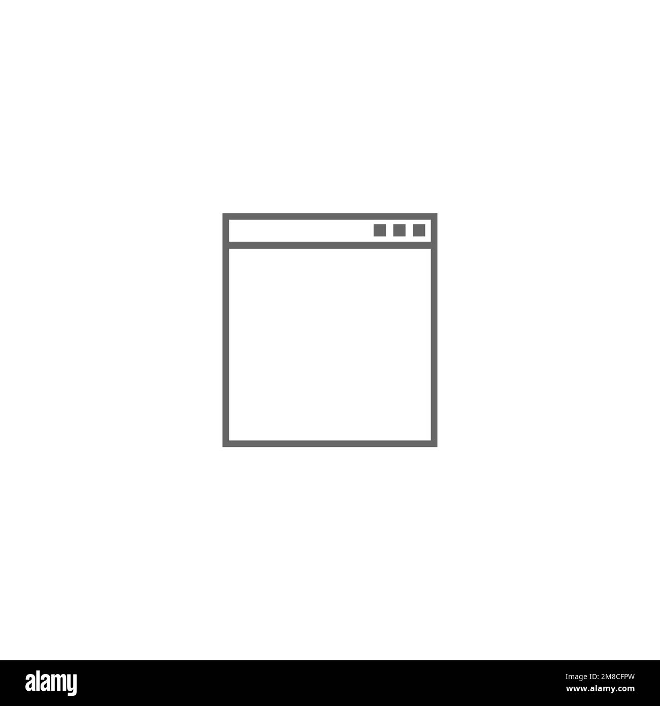 Blank window icons, common graphic resources, vector illustrations ...