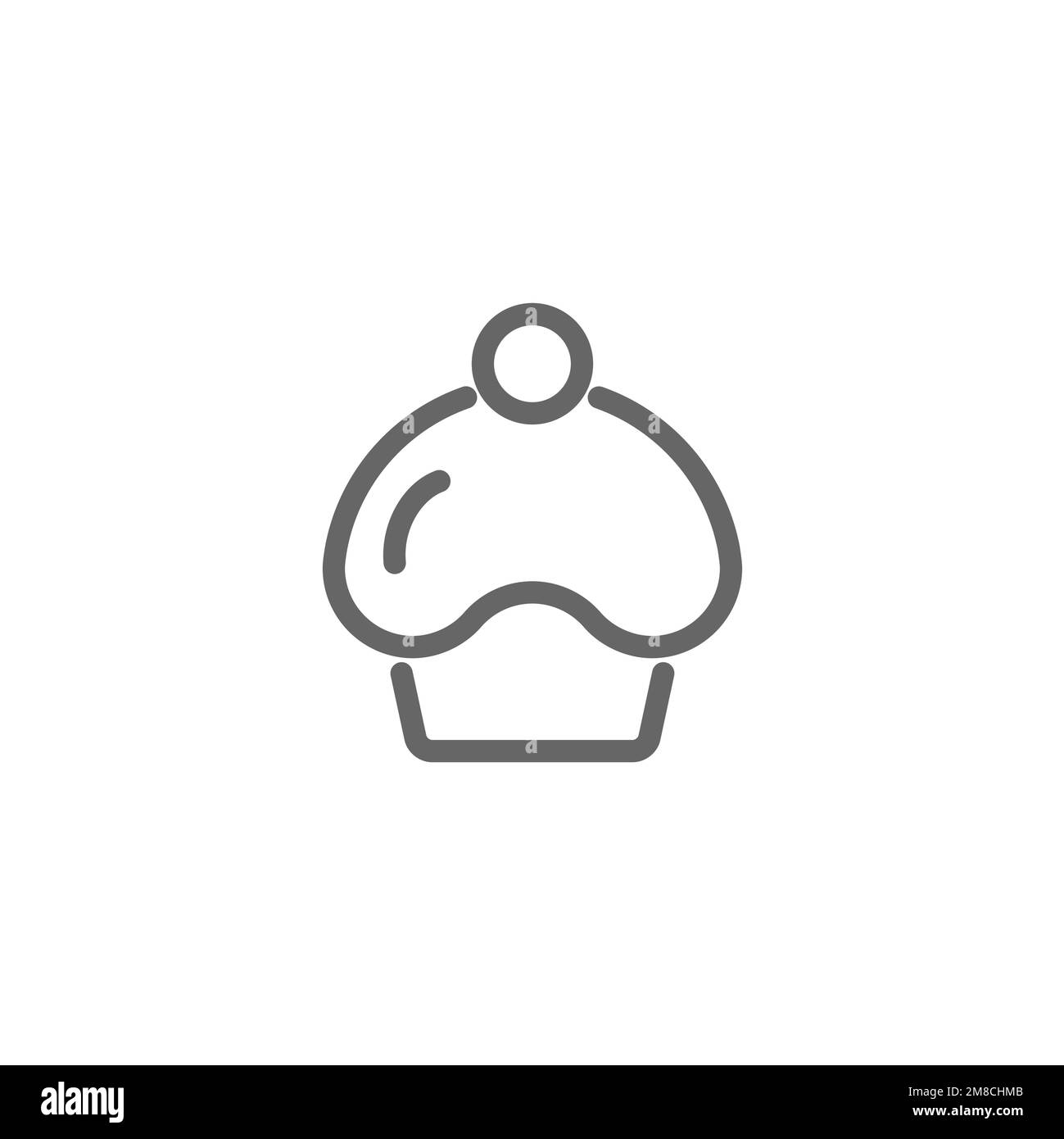 Cherry ice cream icon, common graphic resources, vector illustration