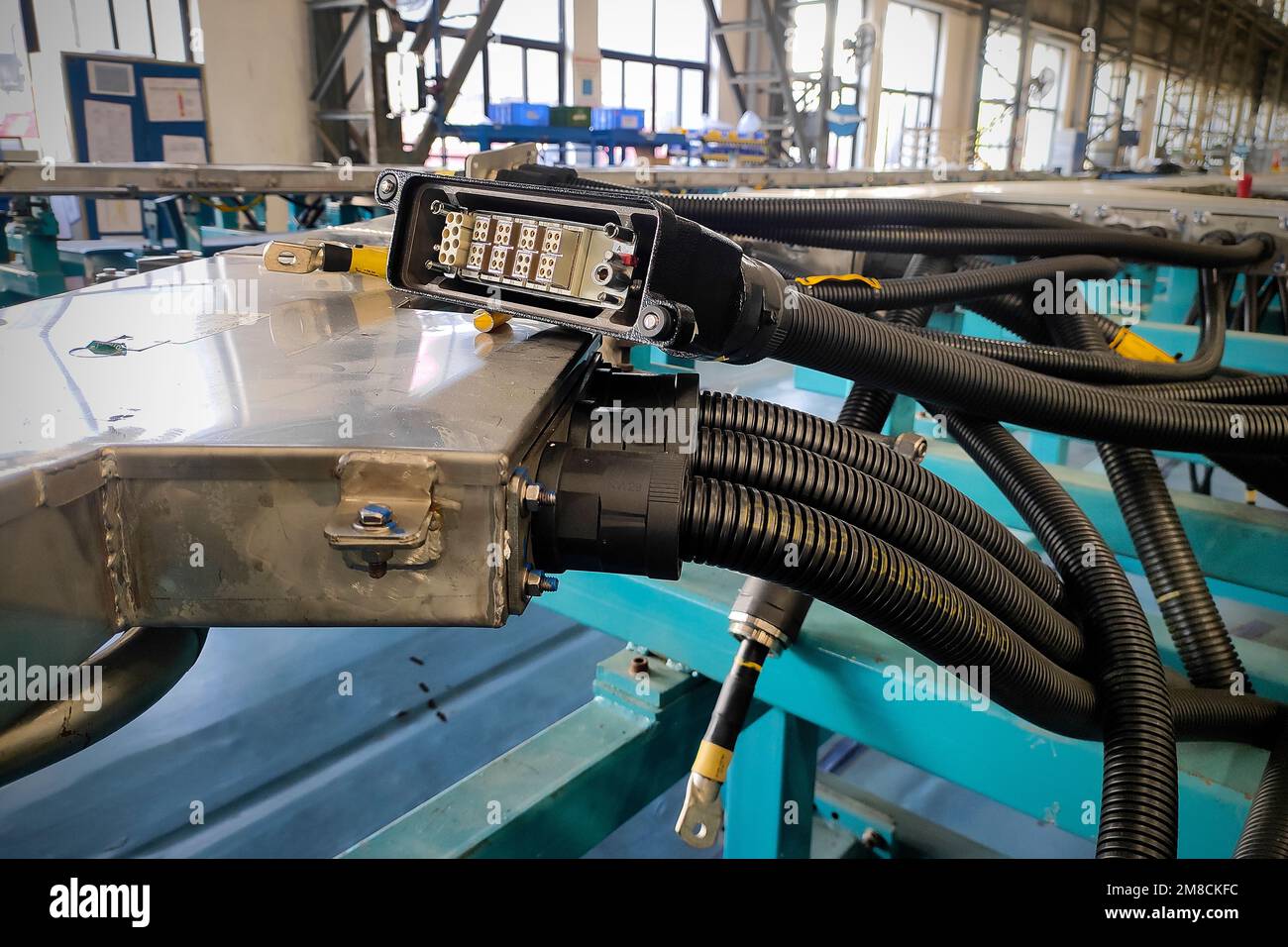 Electrical equipments components with cables valves energy power to