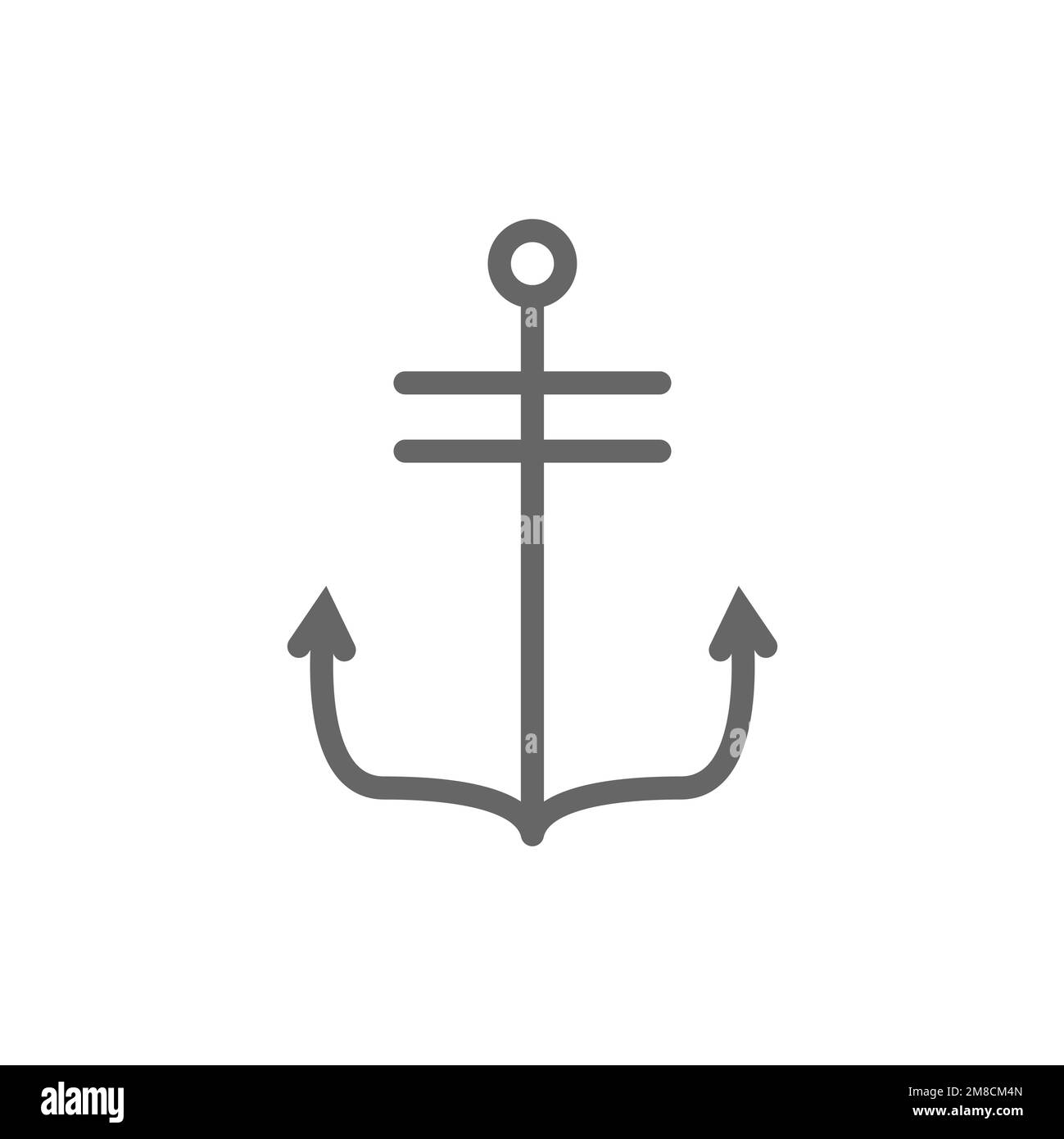 Anchor icons, common graphic resources, vector illustrations Stock