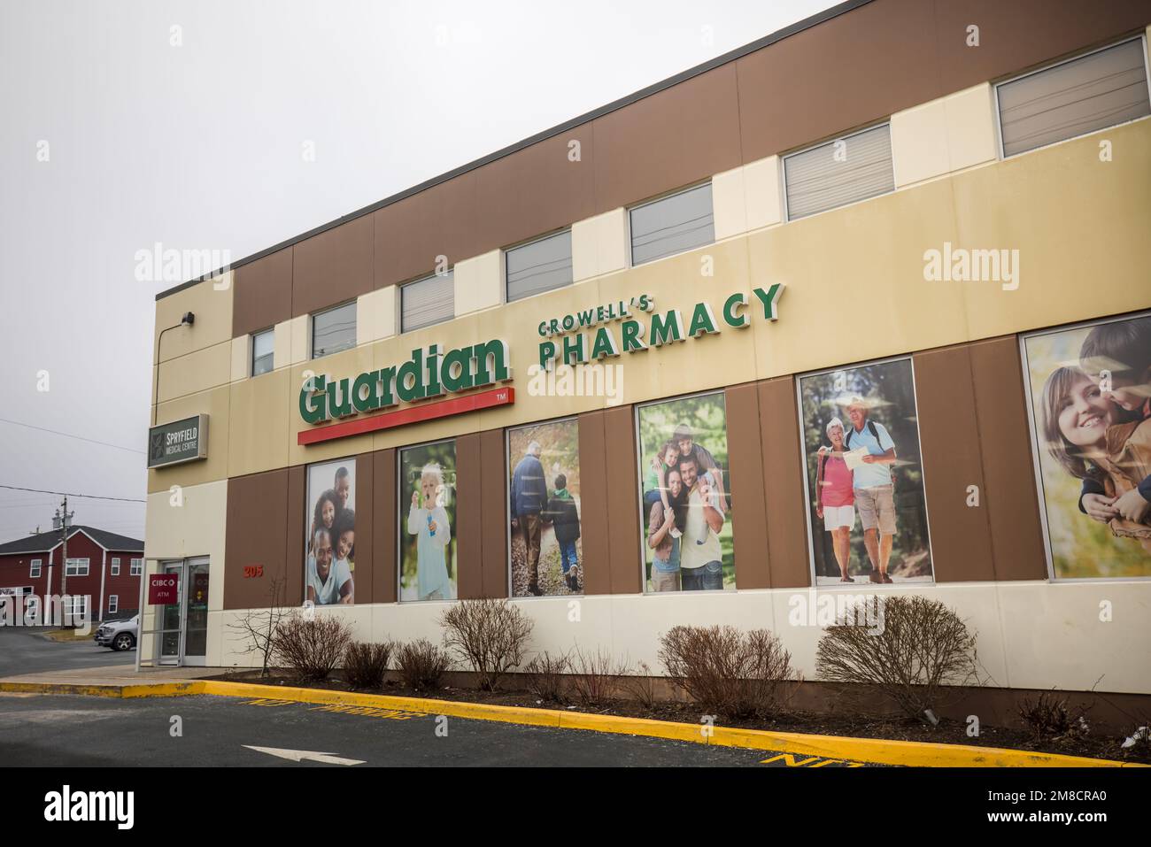 Guardian Pharmacy Store front. I.D.A., Remedy’s Rx are Canadian independently owned and operated by local pharmacy.  HALIFAX, CANADA - JAN 2023 Stock Photo