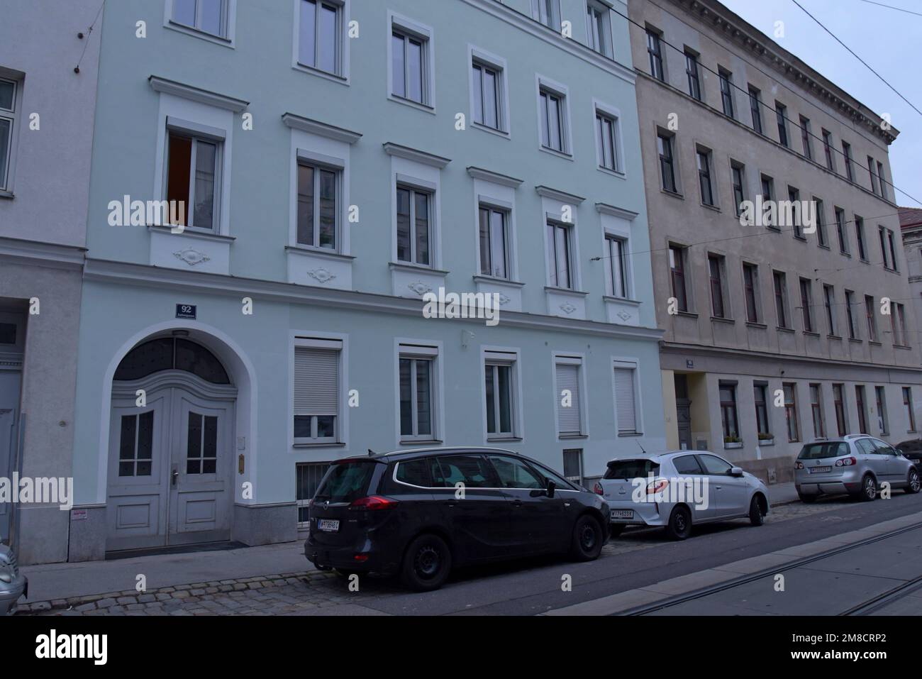 The Vienna apartment building used as the location for Kara Milovy's apartment in James Bond 007 film The Living Daylights Stock Photo