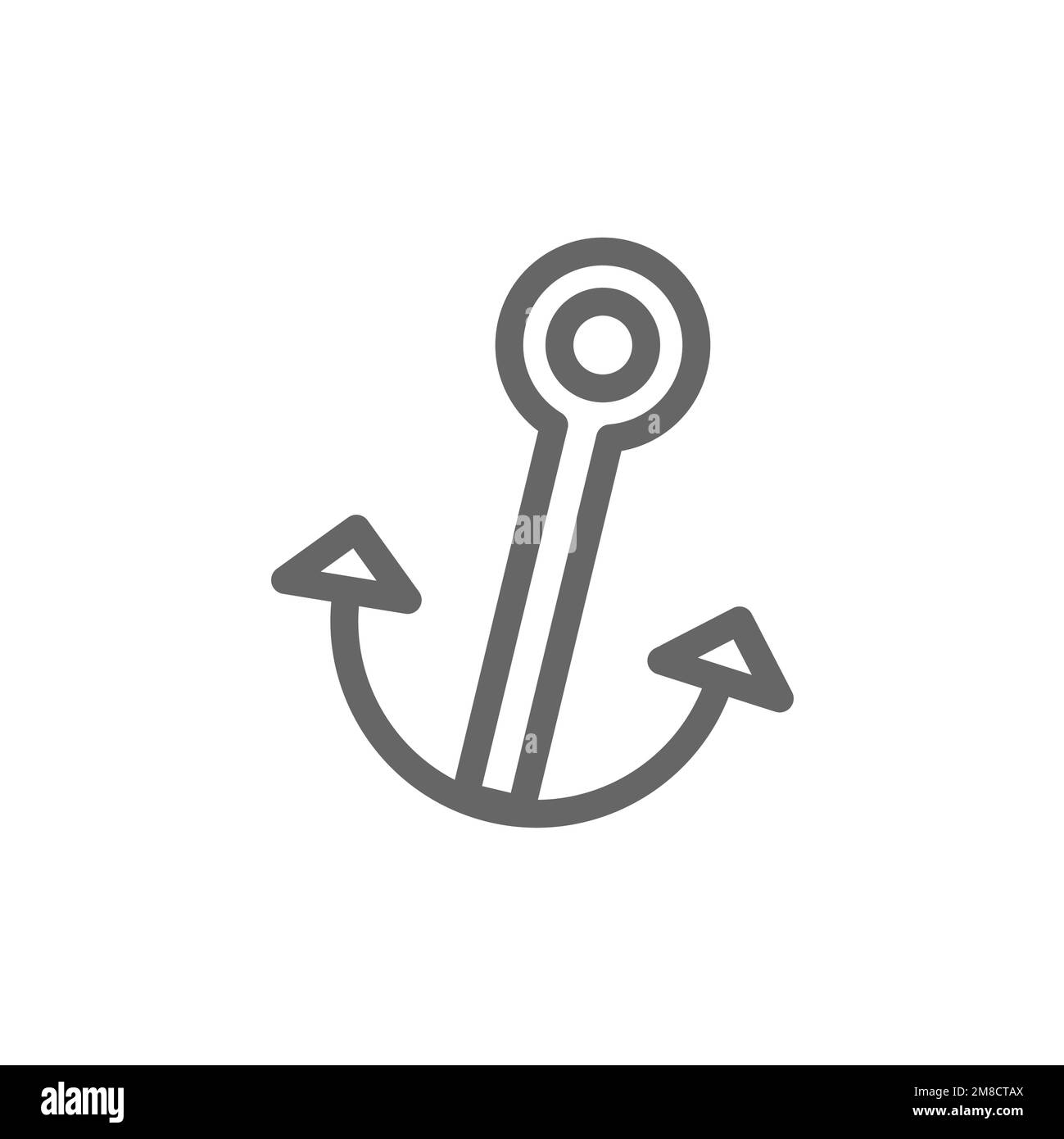 Anchor icons, common graphic resources, vector illustrations Stock