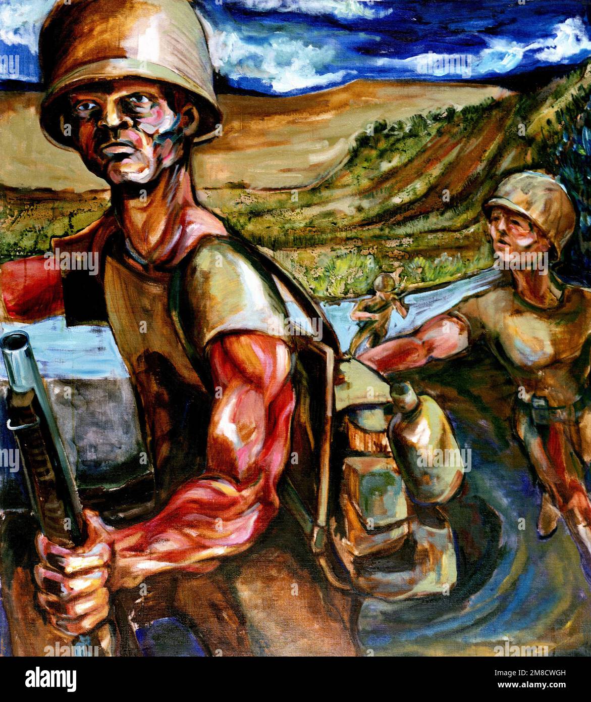 Artwork "Following a Rainbow", Vietnam, 1968. Artist W.C. Harrington