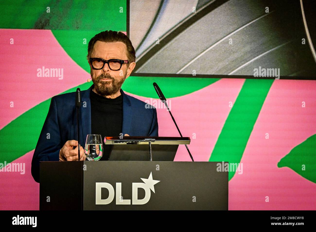Jan Raabe Munich, Germany. 13th Jan, 2023. Abba musician Björn Ulvaeus speaks at ...