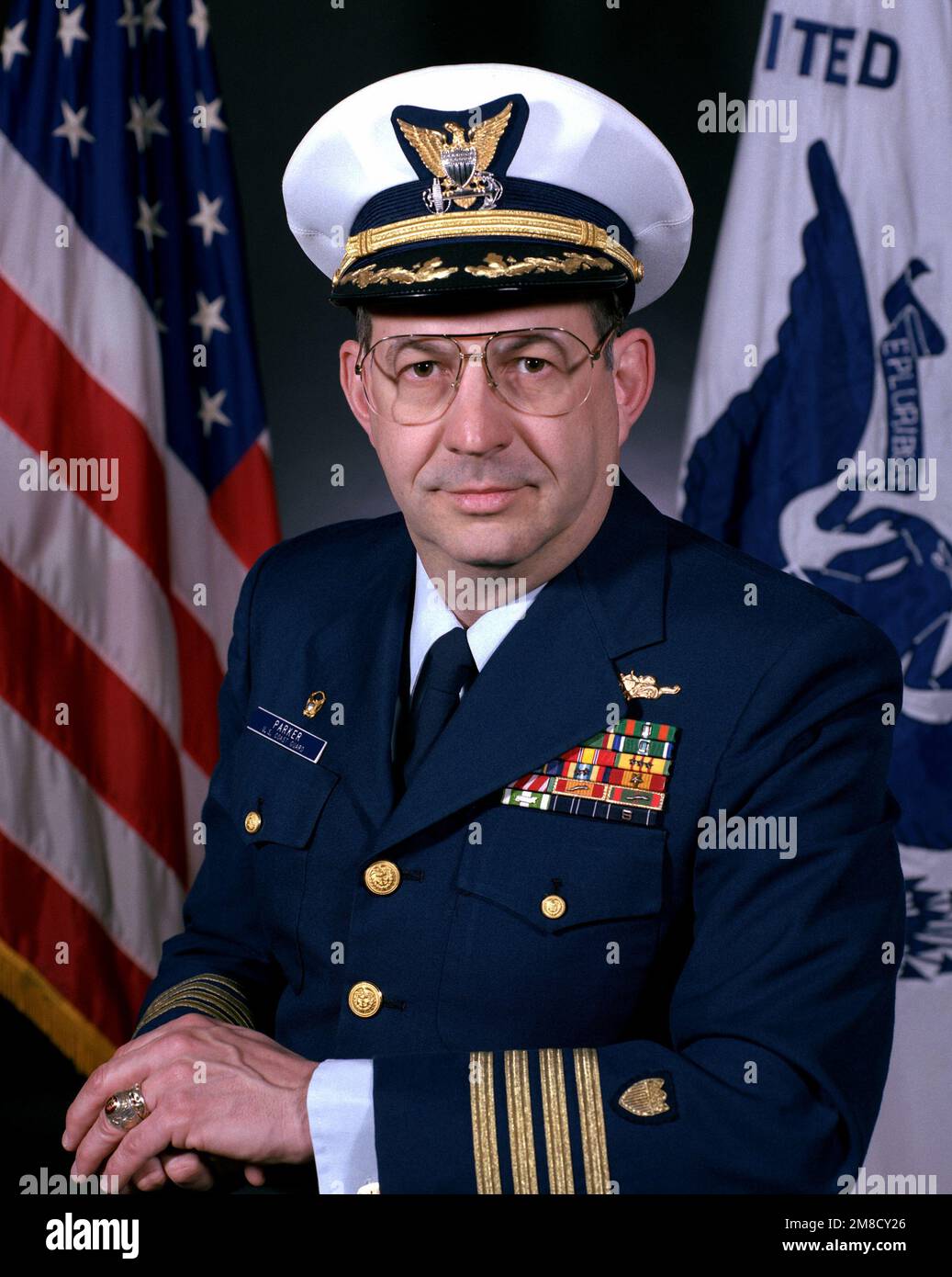 Captain John L. Parker, USCG (covered). Country Unknown Stock Photo
