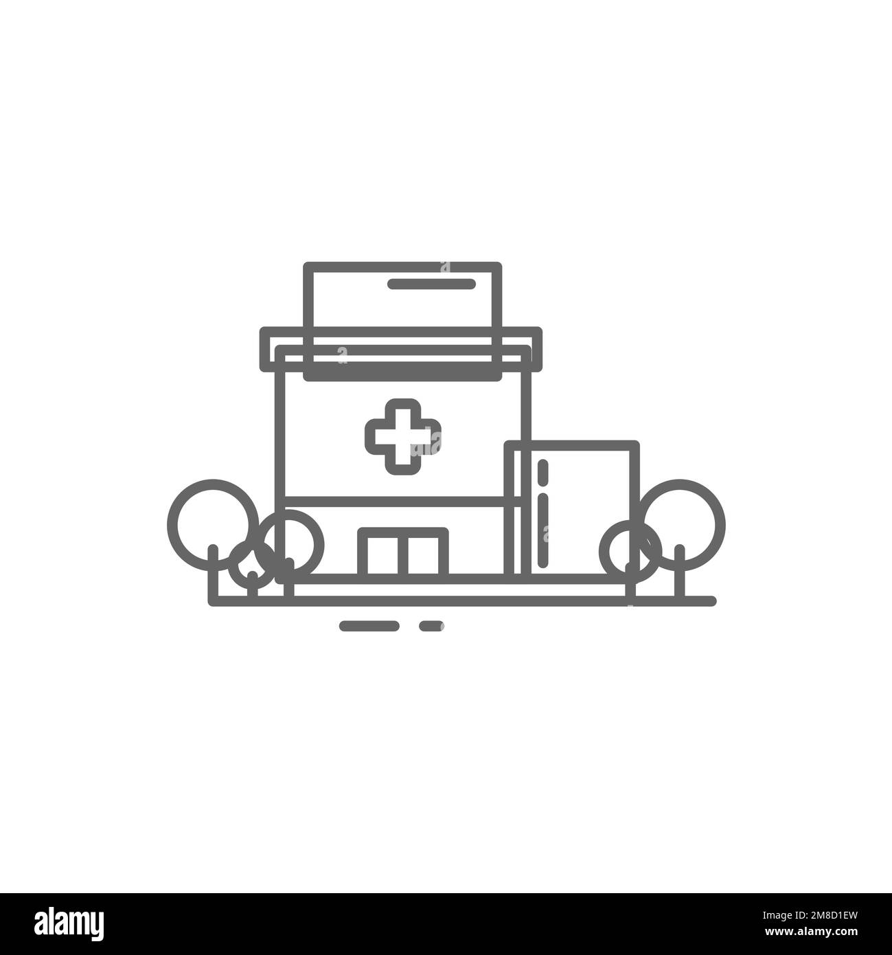 Hospital outpatient icons, common graphic resources, vector illustrations. Stock Vector