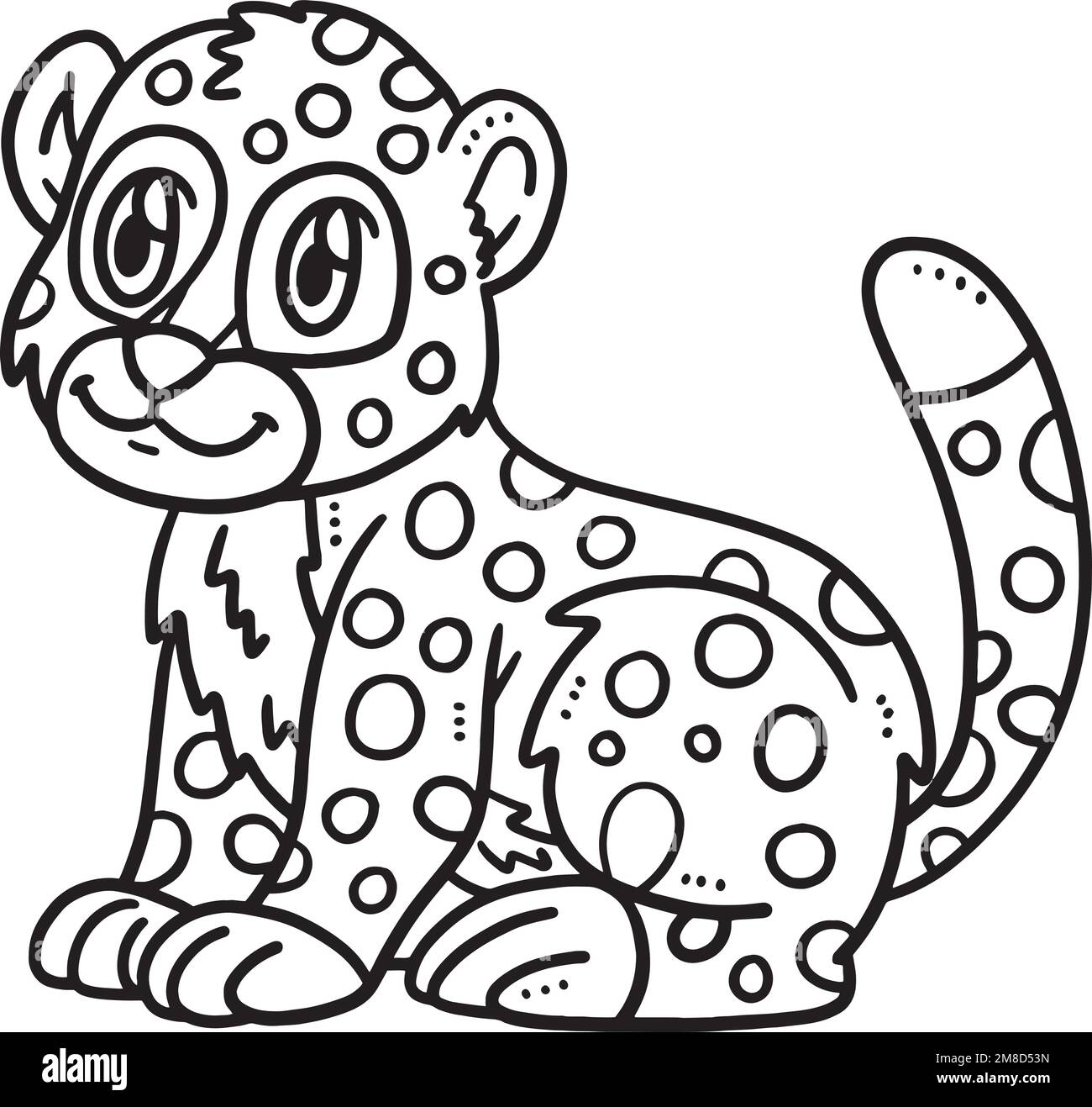 Cheetah baby drawing Black and White Stock Photos & Images - Alamy