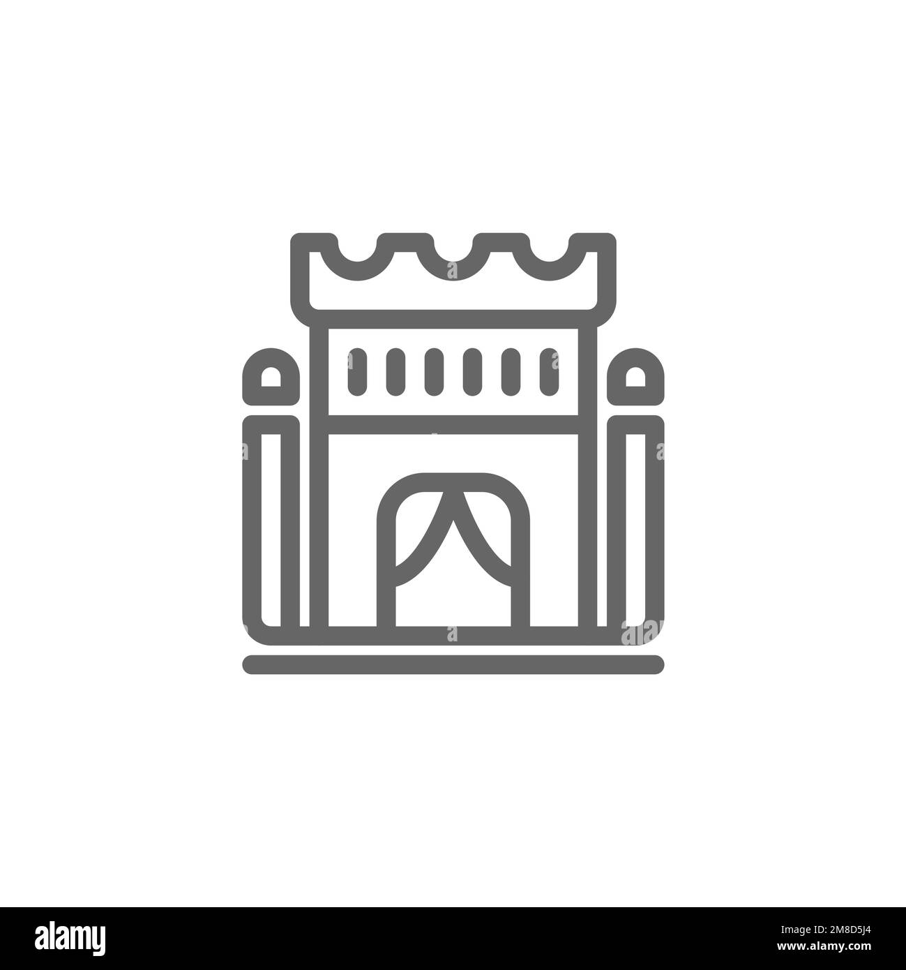 City gate icons, common graphic resources, vector illustrations Stock