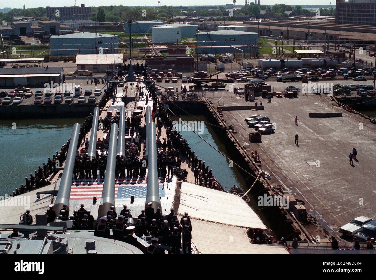 The crew of the battleship USS IOWA (BB-61) and the families of the 47 ...