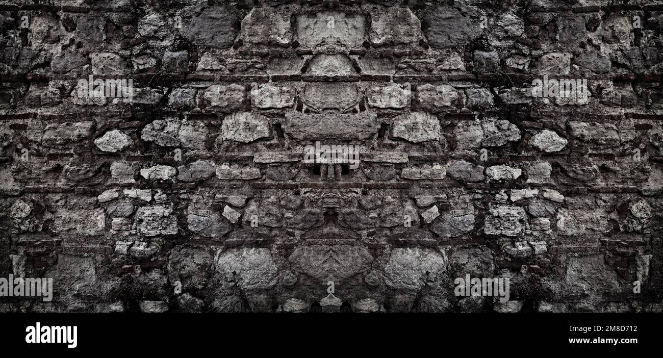 View of Abstract Vintage Ethnic Wall Pattern Rough Surface Art Stonewall ...