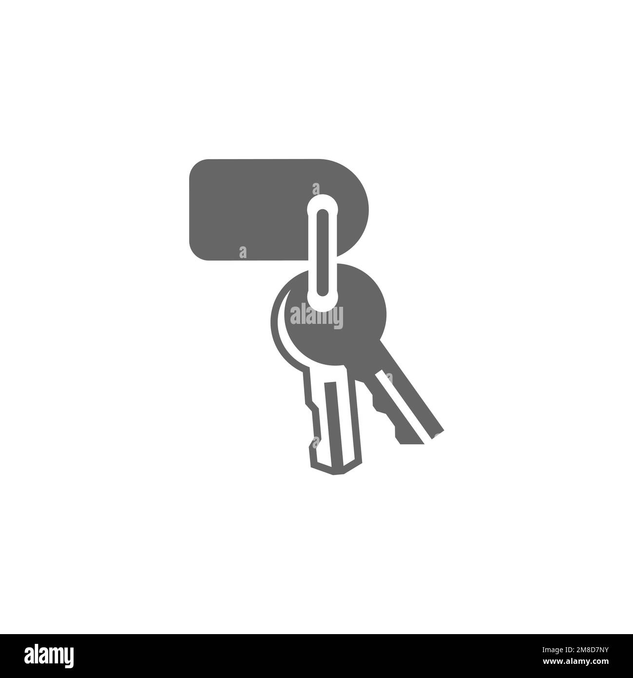 Keychain icon, common graphic resources, vector illustration Stock