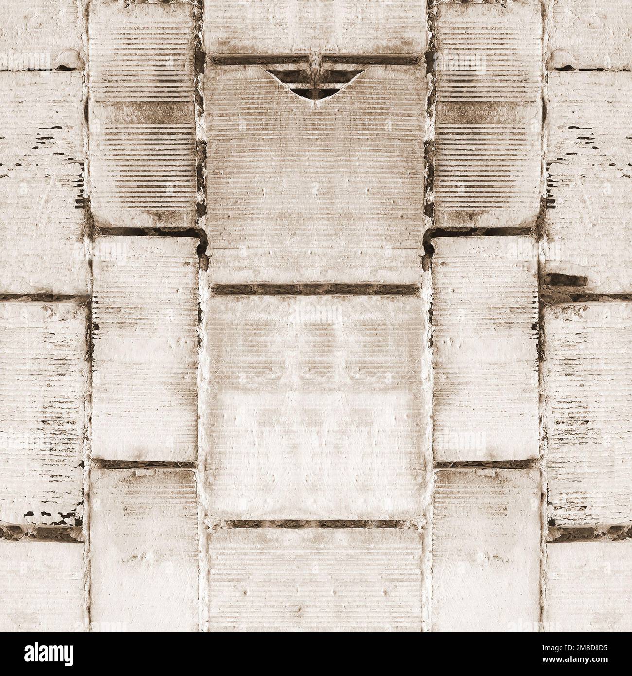Brick Wall Pattern Texture Abstract Indoor Grunge Surface. Stonework Web Banner Backdrop or Background Copy Space Sepia Style Stock Photo