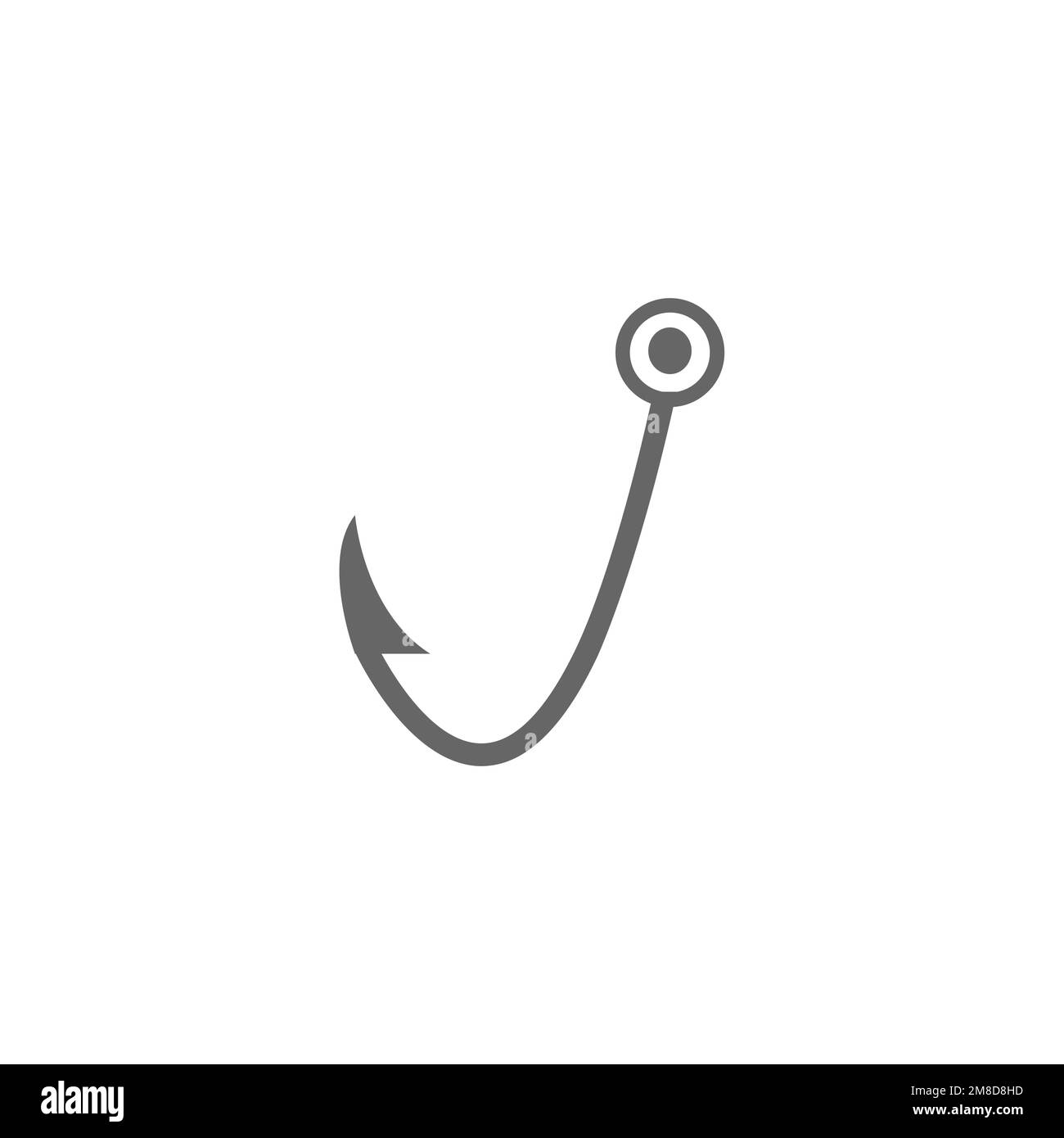Fish hook icon, common graphic resources, vector illustration