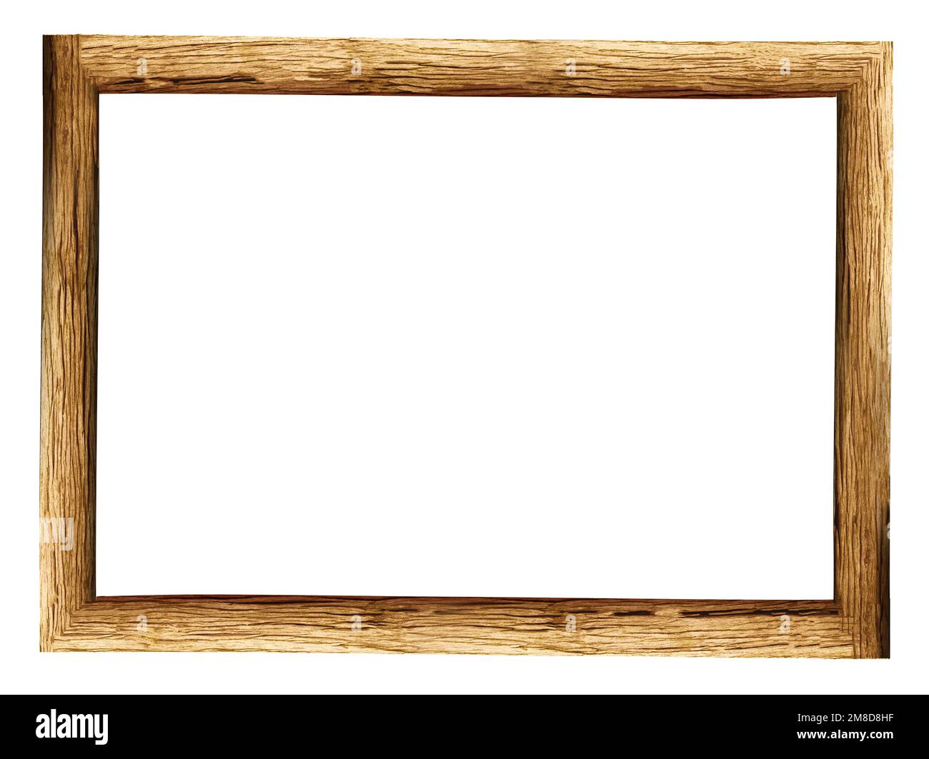Wooden photo frame isolated on white background Stock Photo - Alamy
