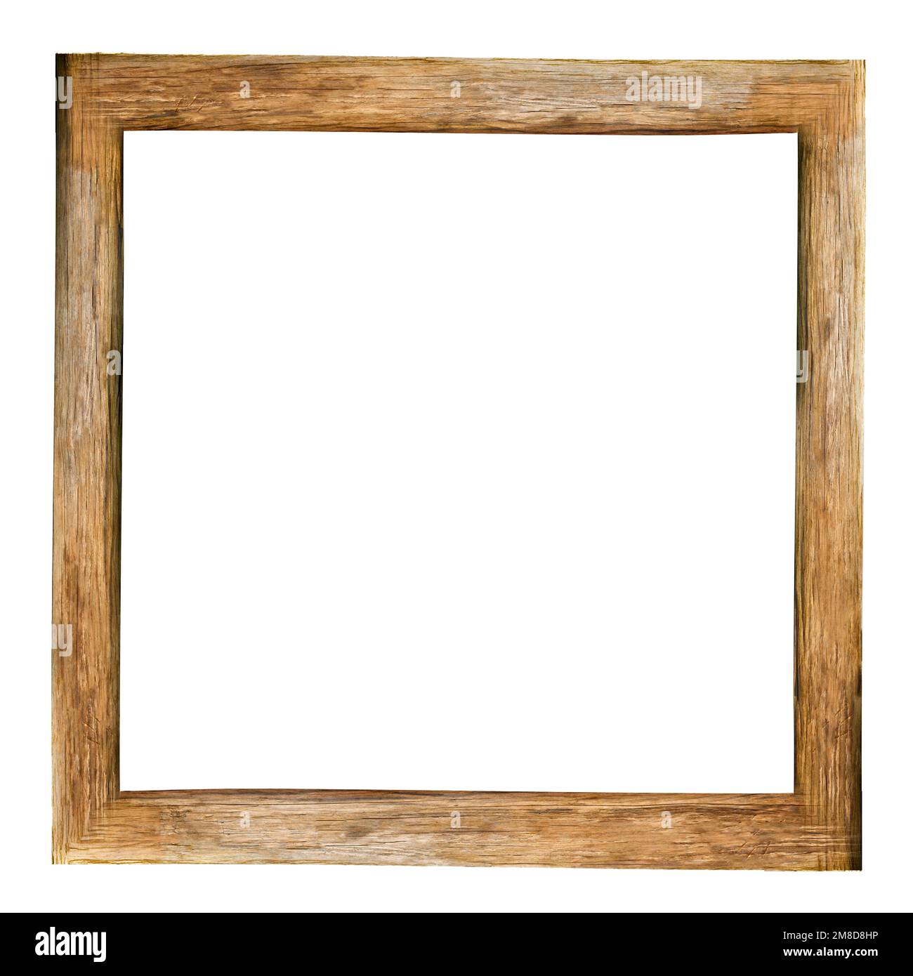 Wooden photo frame isolated on white background Stock Photo - Alamy
