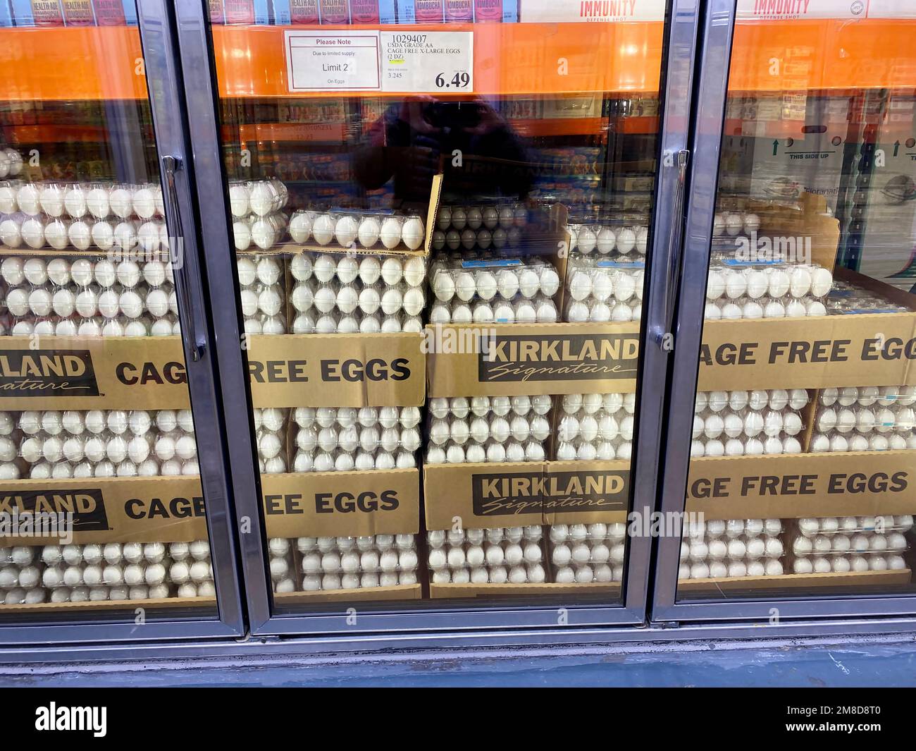 The Costco store in Newington, Virginia limits customers to eggs