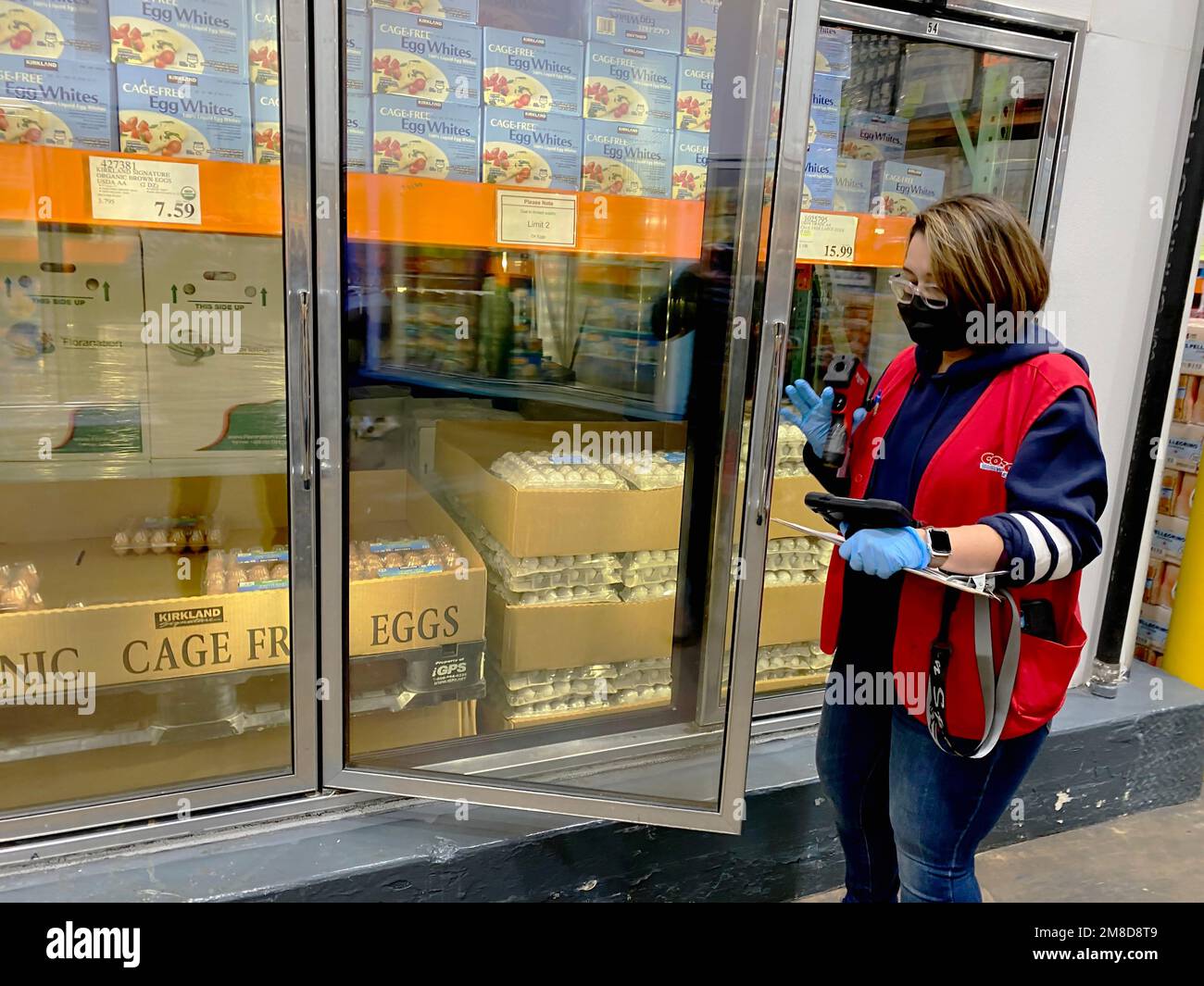 The Costco store in Newington, Virginia limits customers to eggs