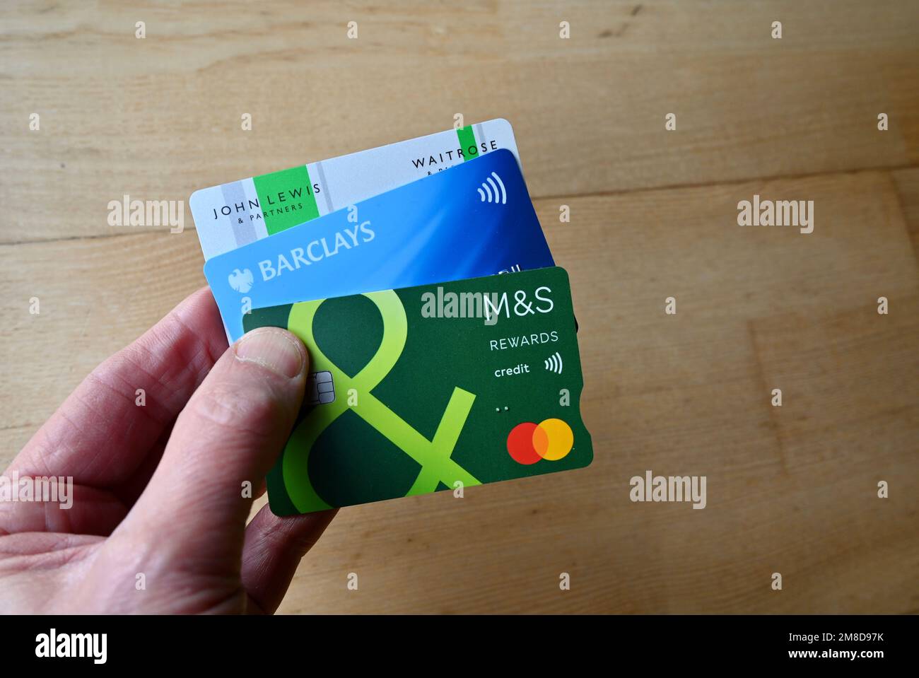 M&S and John Lewis Credit Cards Stock Photo Alamy
