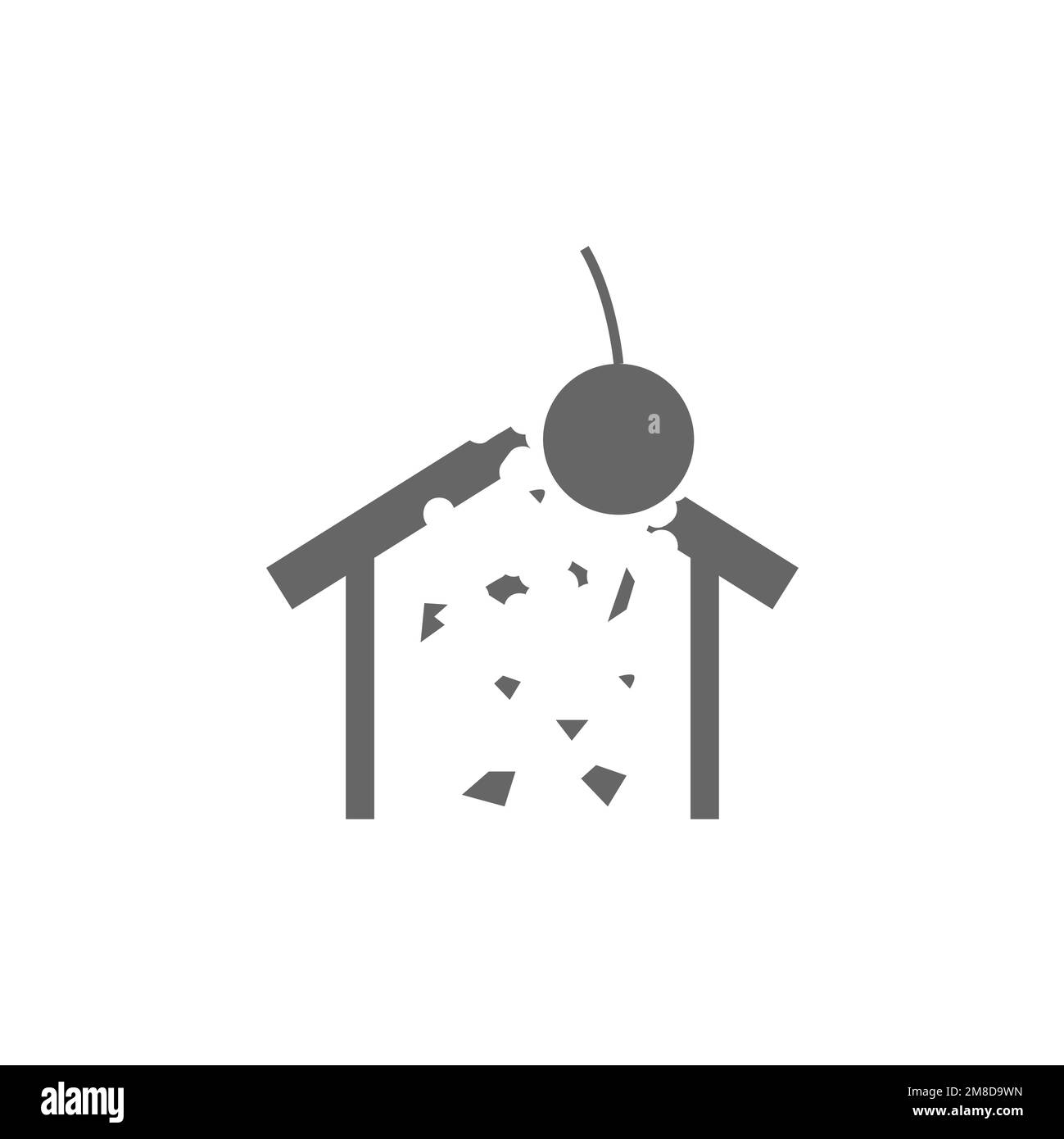 Demolition of house icons, common graphic resources, vector ...