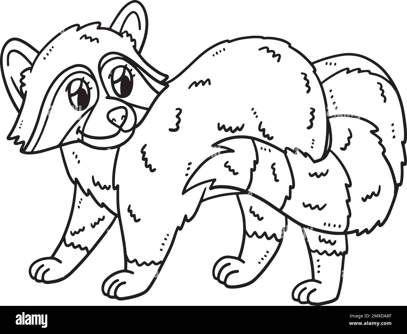 Mother Racoon Isolated Coloring Page for Kids Stock Vector Image & Art