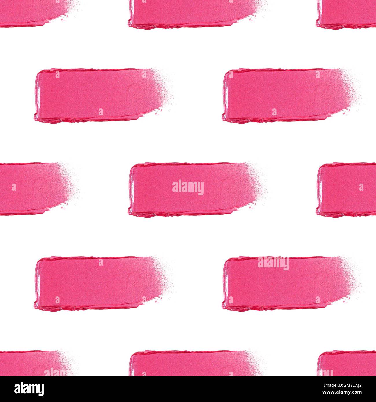 Pink lipstick or lip gloss color swatch smears repeat seamless pattern