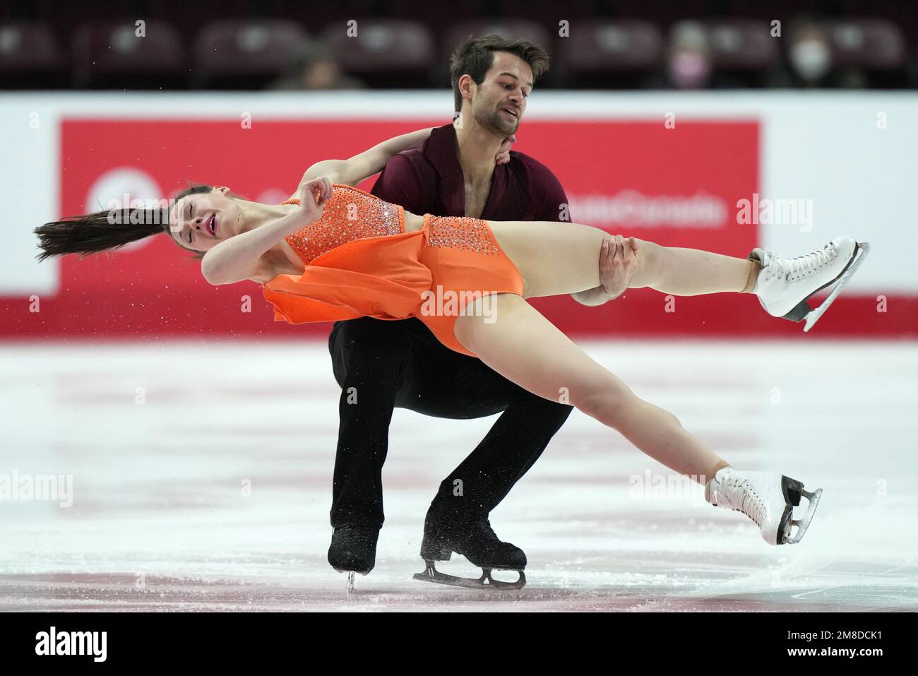 January 13, 2023, OSHAWA, ON, CANADA Emmy Bronsard and Jacob Richmond