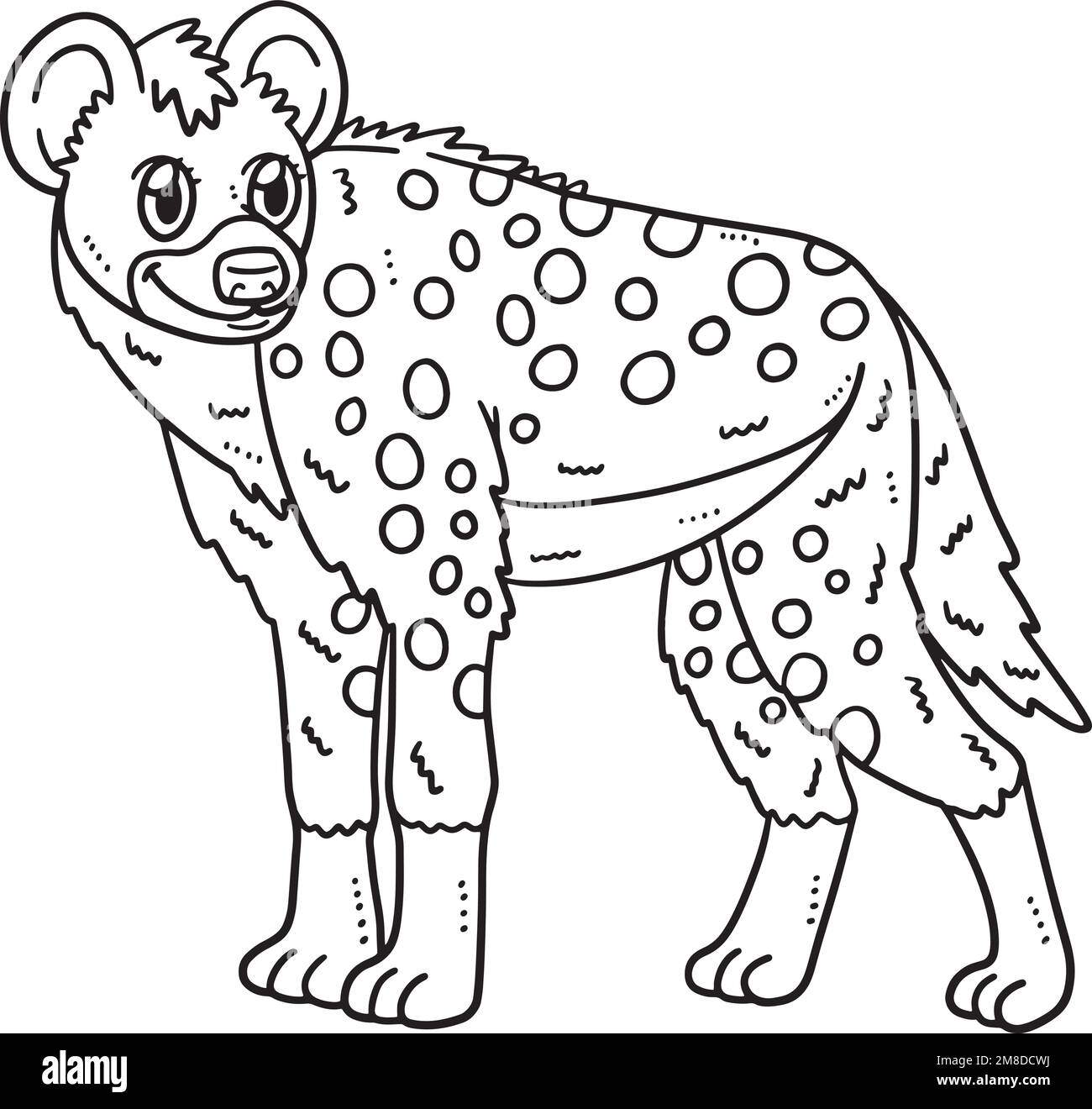 Mother Hyena Isolated Coloring Page for Kids Stock Vector Image & Art