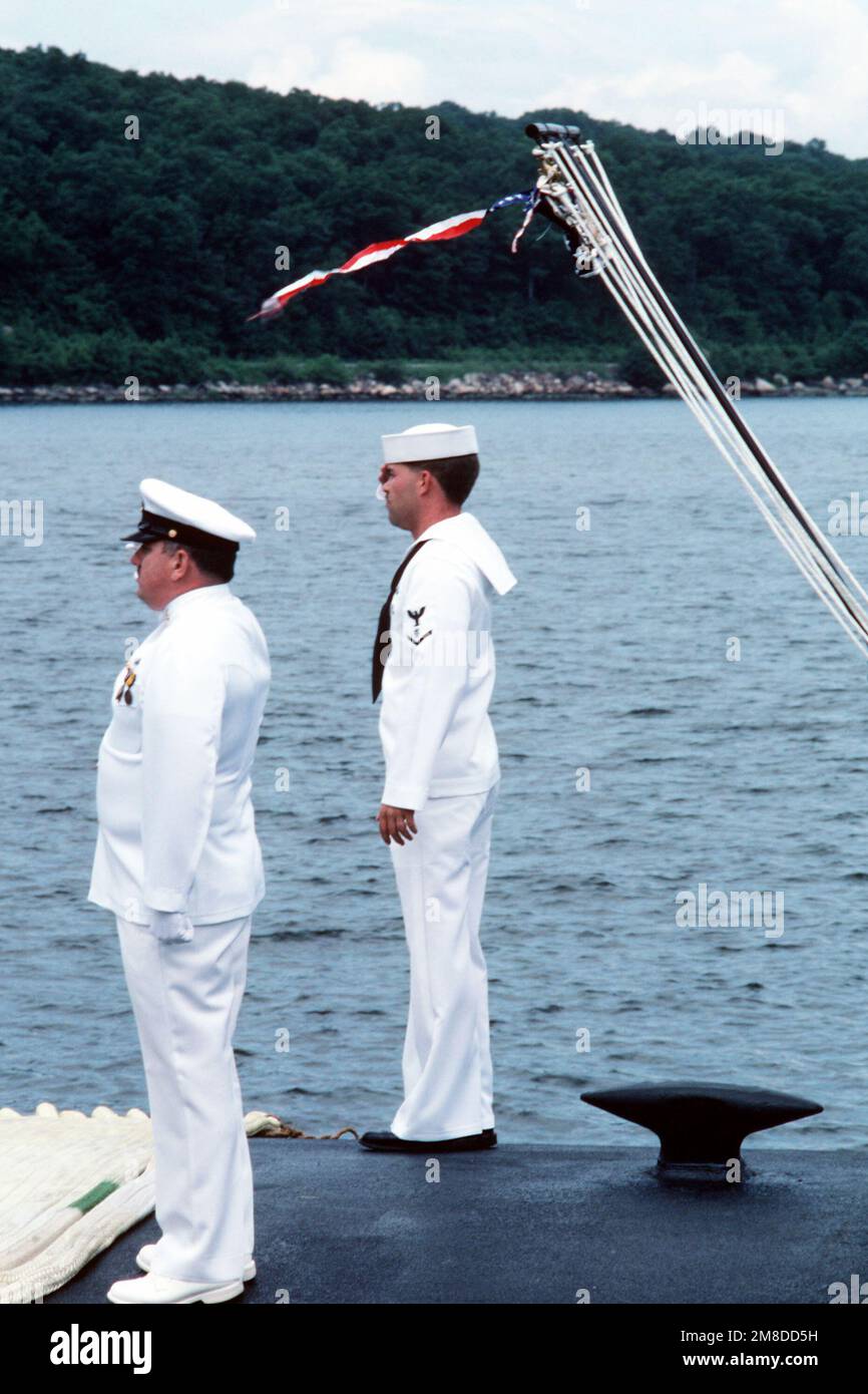 The first watch is set aboard the nuclearpowered attack submarine USS