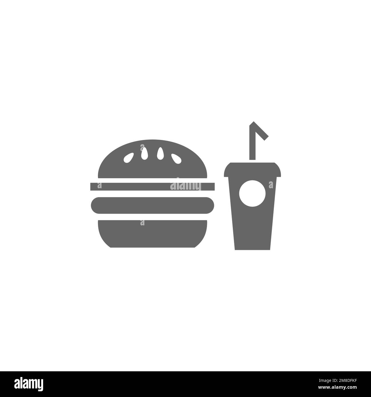 Coke and hamburger icons, common graphic resources, vector illustrations. Stock Vector