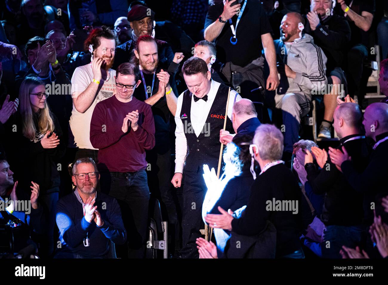 London, UK. 13th Jan, 2023. Shaun Murphy enters arena for the Quarter Finals during the Cazoo Master 2023 Day 6 Quarter Finals Matches at Alexandra Palace on Friday, January 13, 2023 in LONDON ENGLAND. Credit: Taka G Wu/Alamy Live News Stock Photo