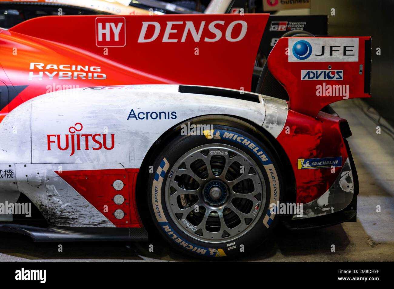 Chiba, Chiba Prefecture, Japan. 13th Jan, 2023. A Toyota GT supercar