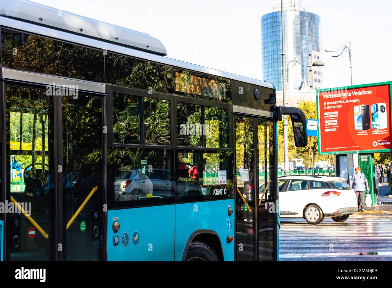 Bus in traffic. STB public transport Bucharest, Romania, 2022 Stock ...