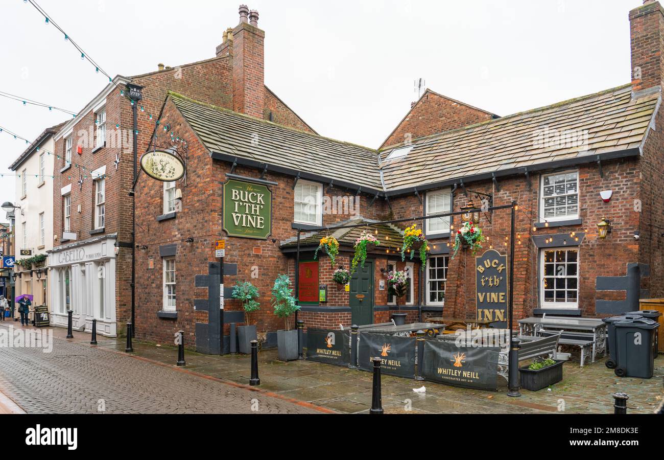The Buck i'th Vine Pub, 35 Burcough Street, Ormskirk, Lancashire. Image