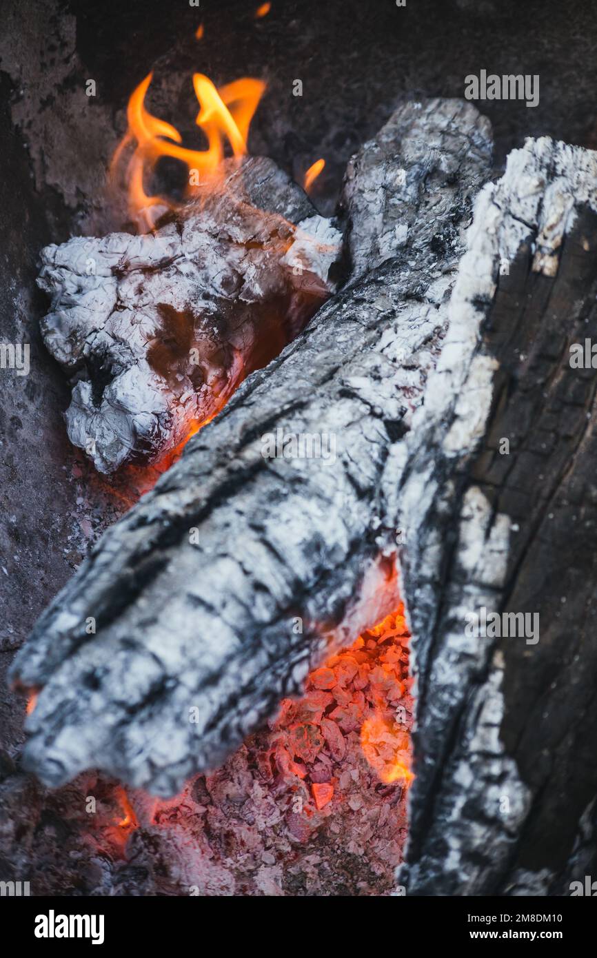 Embers of a bonfire, fire, candle Stock Photo Alamy
