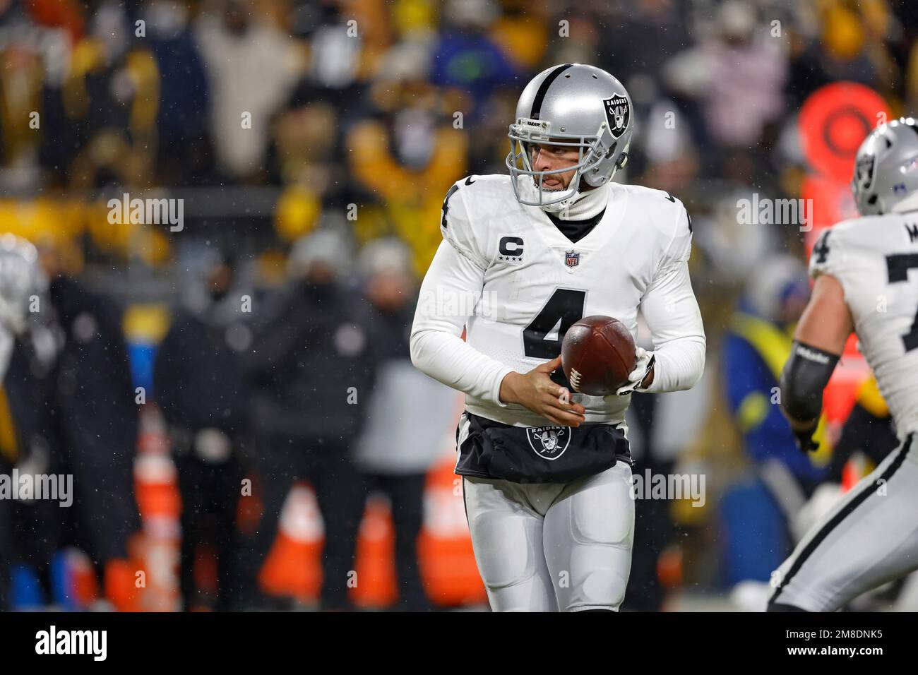 Las Vegas Raiders quarterback Derek Carr (4) during an NFL football