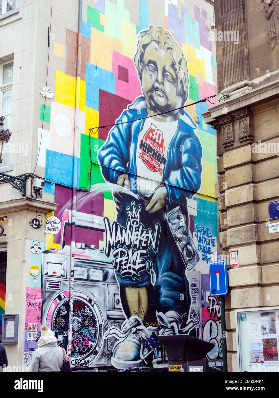 Street Art in Bruxelles/Belgium. The city is famous for its graffiti