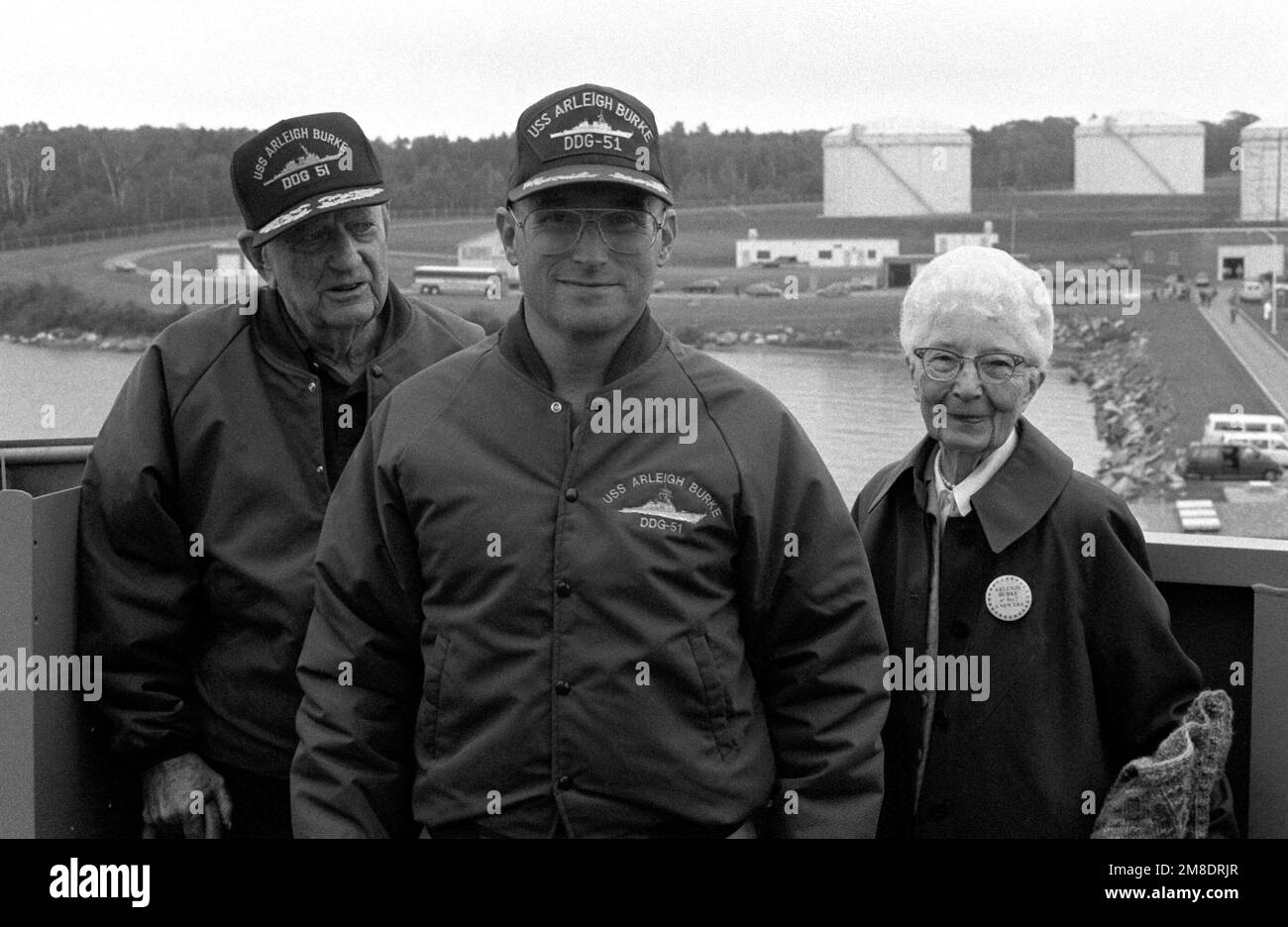 Retired Admiral Arleigh A. Burke, Captain John Morgan, prospective ...