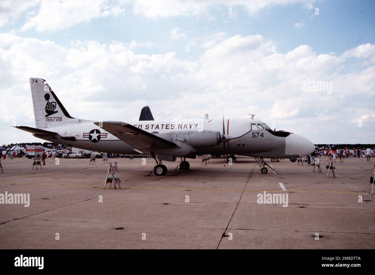 A right side view of an Attack Squadron 42 (VA42) TC4C Academe