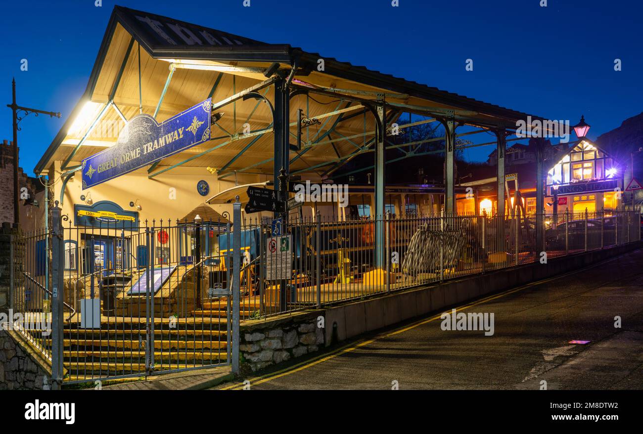 The Great Orme Tramway Terminus, Llandudno, closed down for the Winter