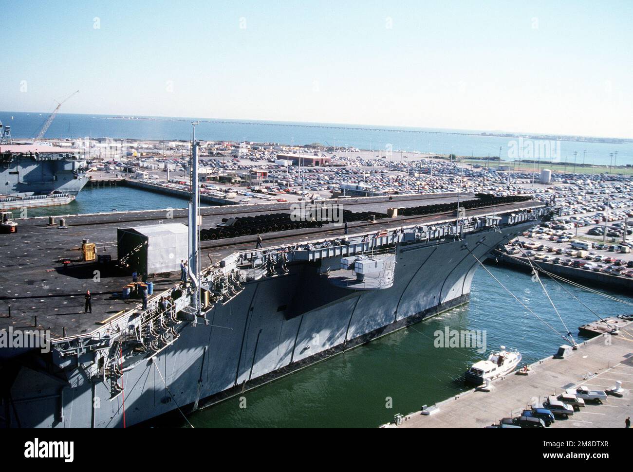 A view of the forward section of the nuclearpowered aircraft carrier