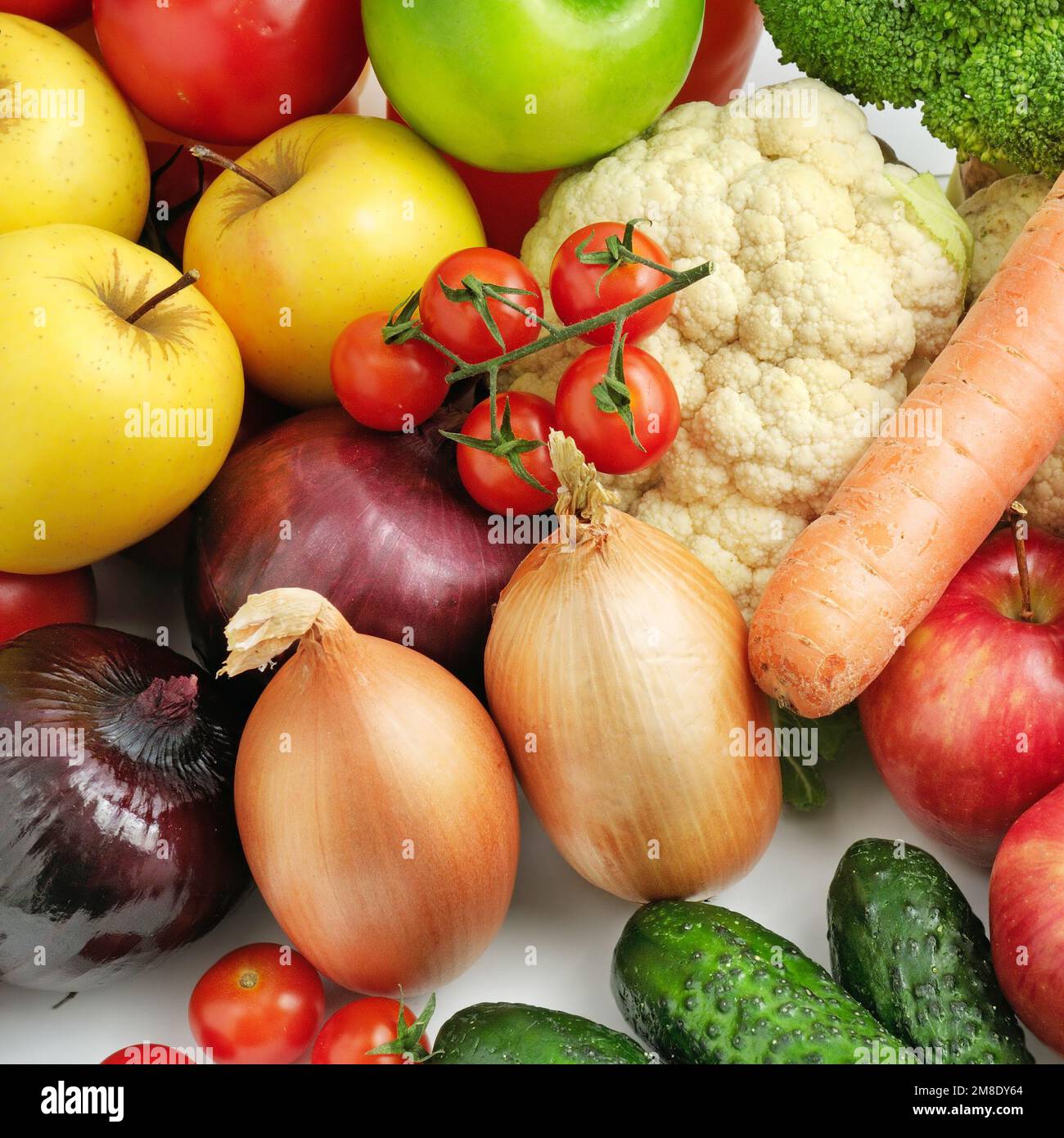 fruits and vegetables background Stock Photo