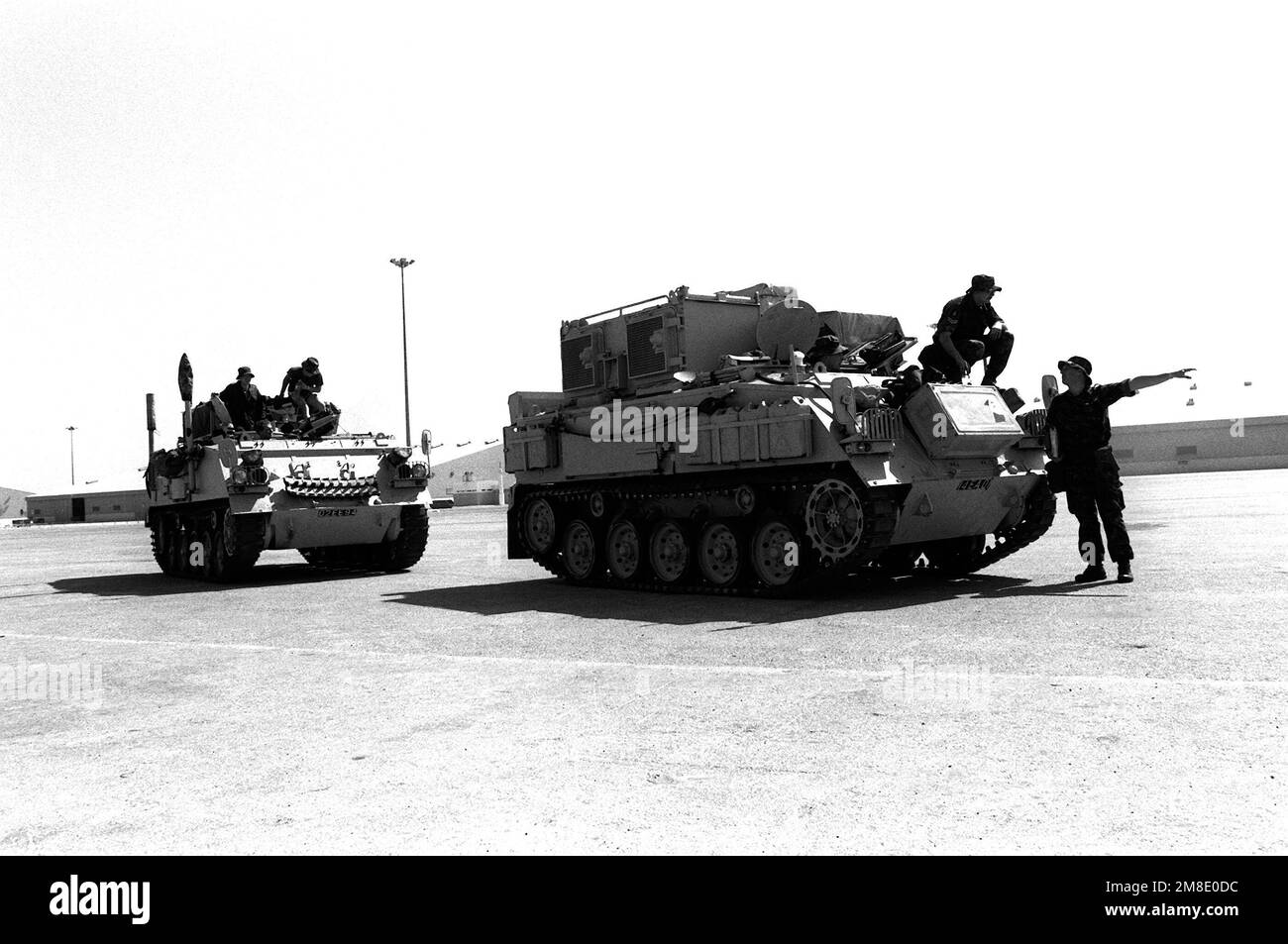 The driver of an FV439 signals vehicle assigned to the British army's