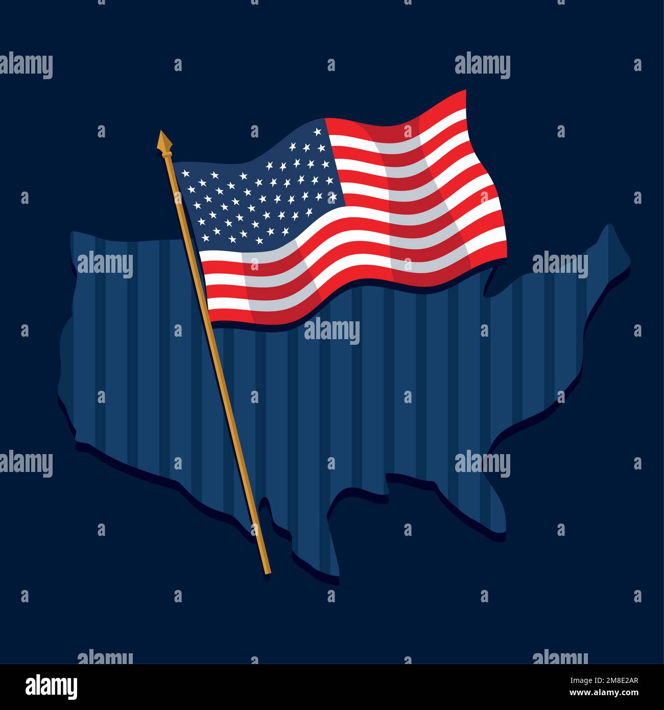 usa flag waving Stock Vector Image &amp; Art - Alamy