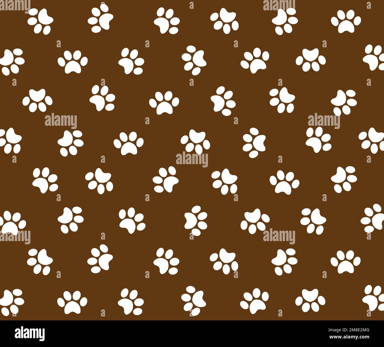 Repeating Pattern Footprint A repetitive white animal footprint pattern on a brown background Stock ...