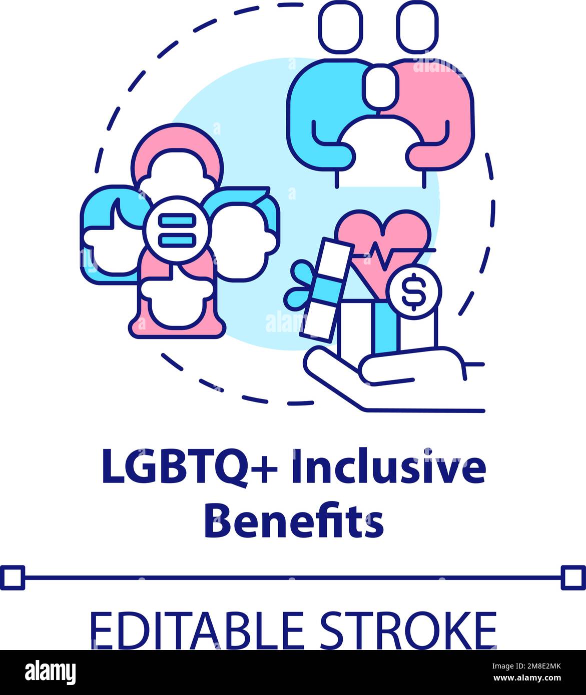 Lgbtq Inclusive Benefits Concept Icon Stock Vector Image And Art Alamy 7610