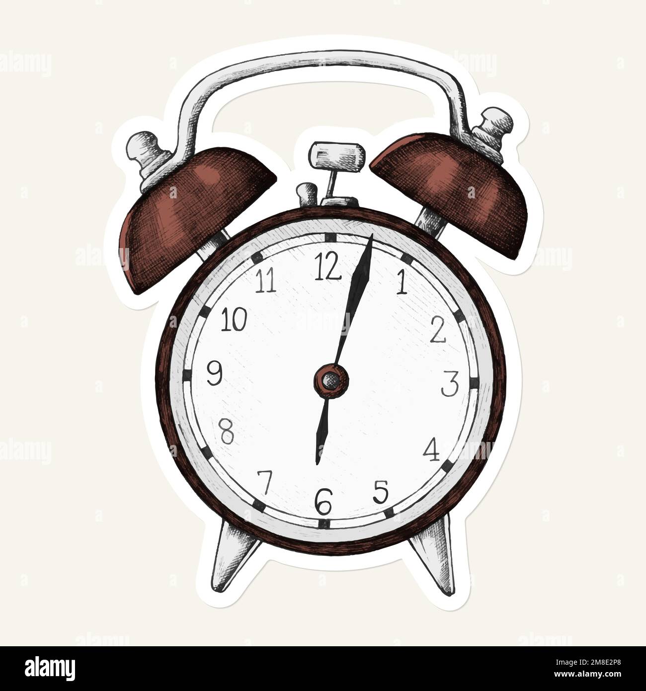 Red clock icon sticker vector Stock Vector Image & Art - Alamy
