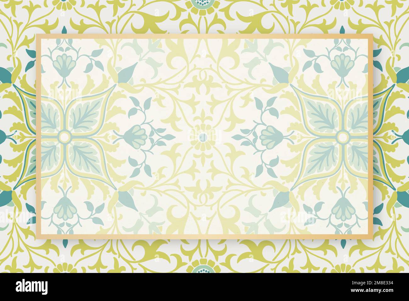 Antique ornamental frame vector hand drawn Stock Vector