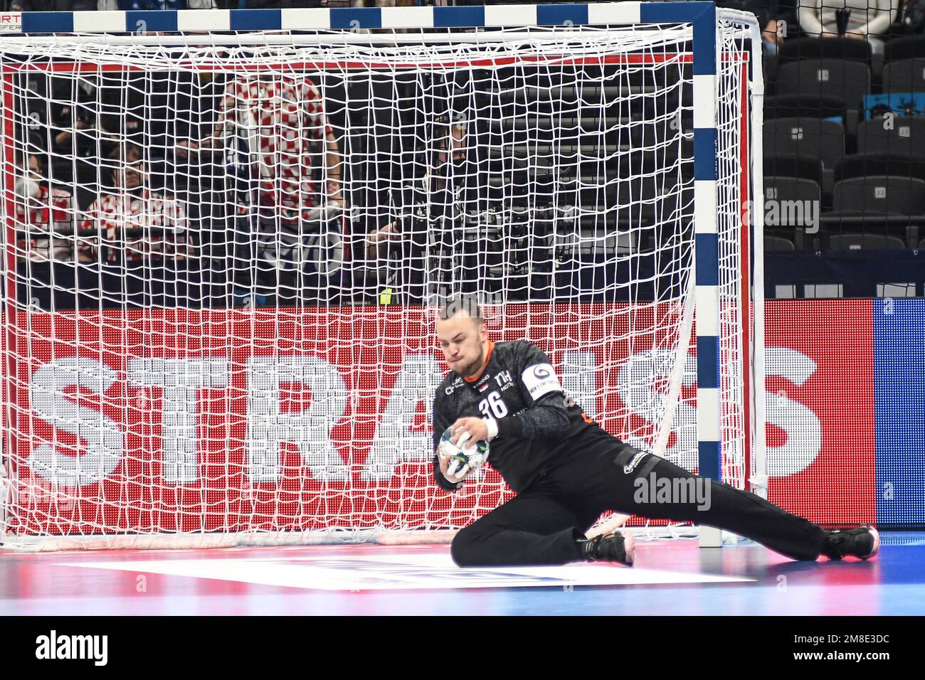 Goalkeeper Thijs Van Leeuwen (Netherlands). EHF Euro 2022. Main Round Stock Photo